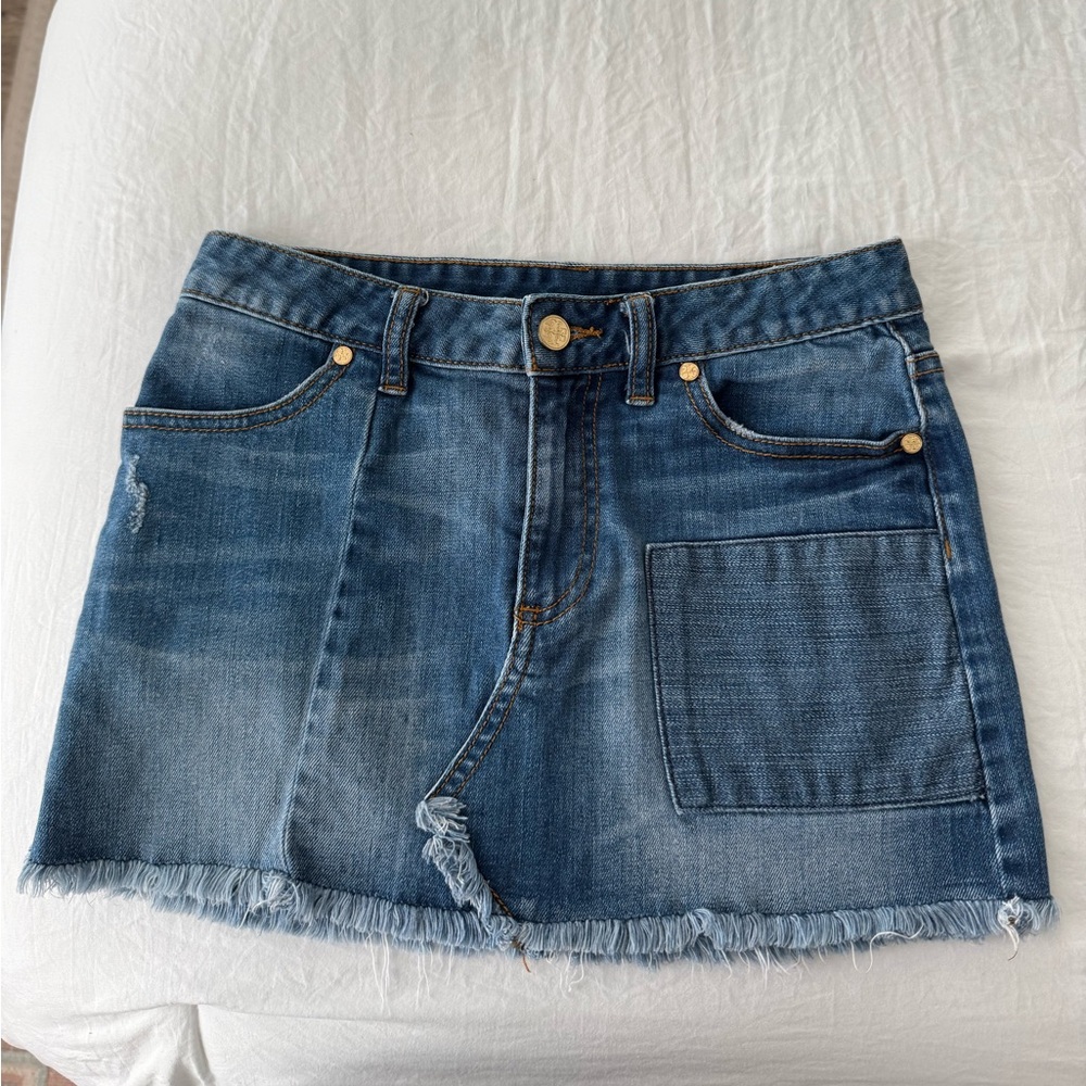 Tory Burch denim mini skirt